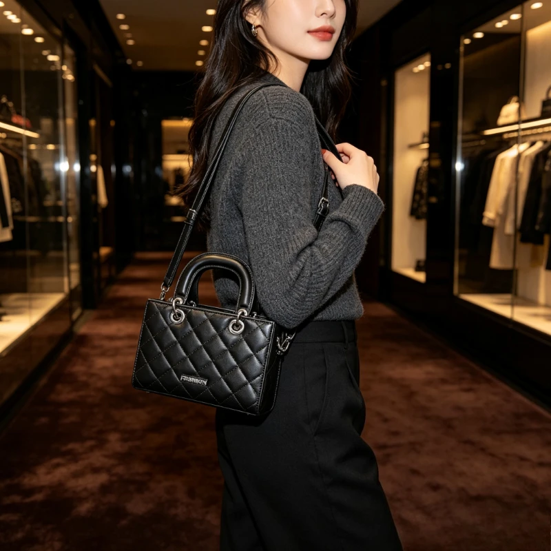 Premium Leather Tote Bag For Ladies - Fashionable Women's Shoulder Bag Elegant Crossbody Handbag Purse