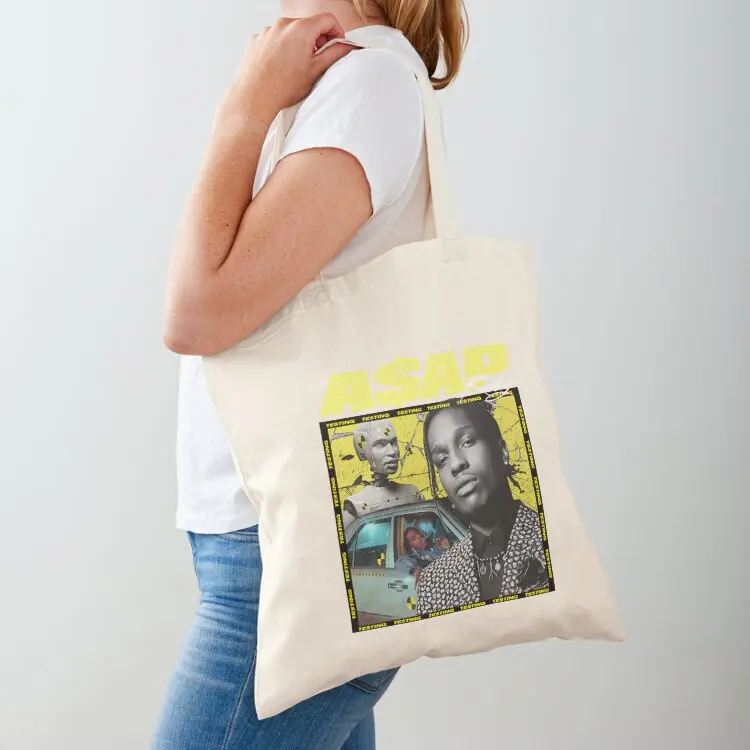 Asap Rocky, Testing, 90's, Vintage, Tote Bag shopping cart bags canvas bags reusable grocery bags cute pouch bag
