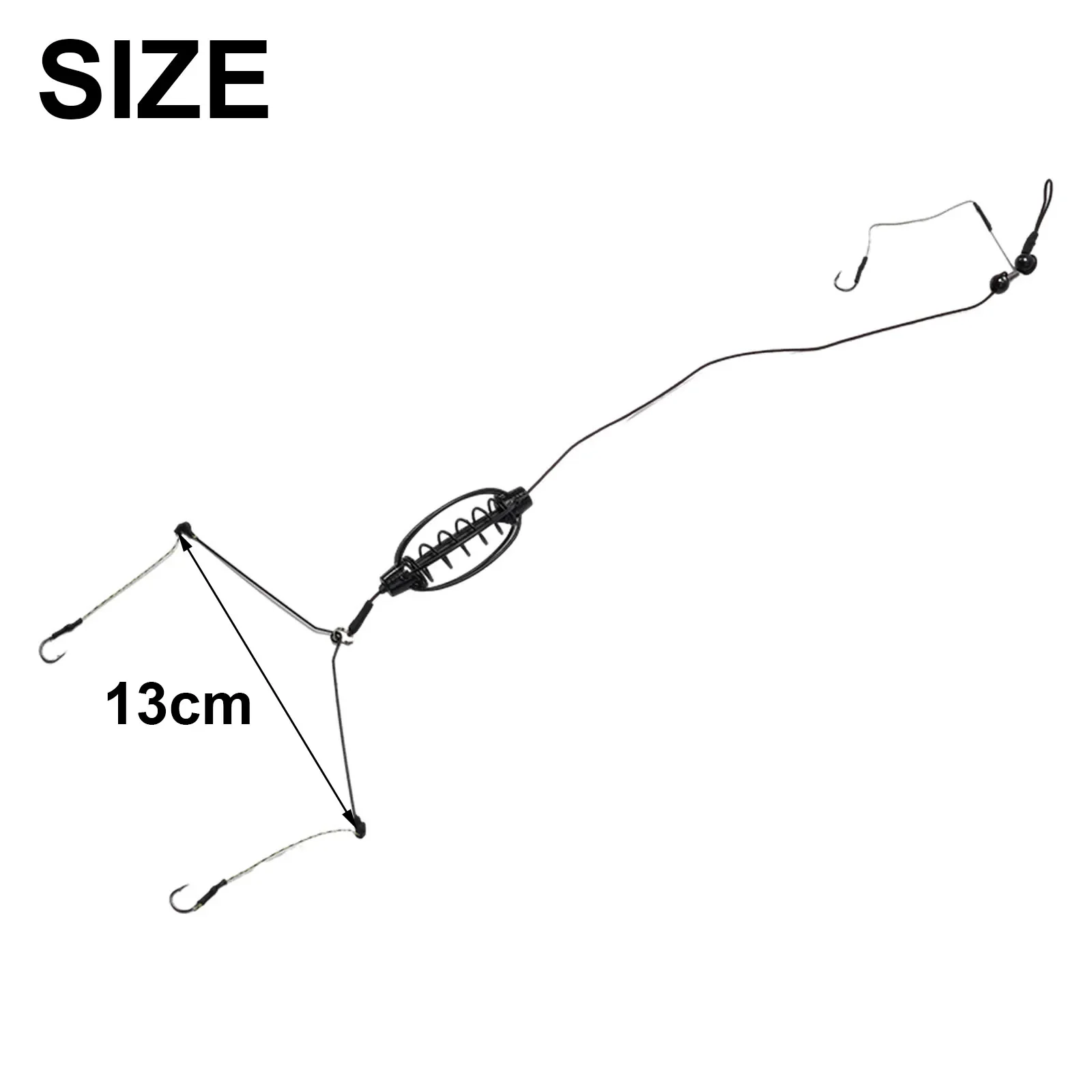 1x Carp Fishing Feeder Fishing Spring Bait Cage Fill Bait Tools Plug Play Black Hook Rig Set Feeder Tackle Fishing Baits Cages view 4