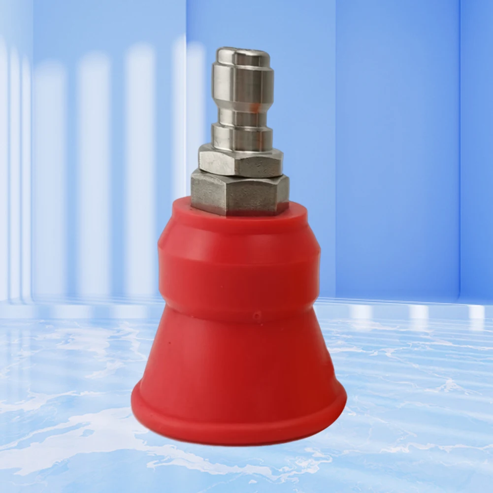 High-Pressure Water Gun Nozzle Splash-proof Sheath Nozzle Rubber Sleeve Fan Nozzle Stainless Steel Washer Sprayer 1/4 Quick Plug
