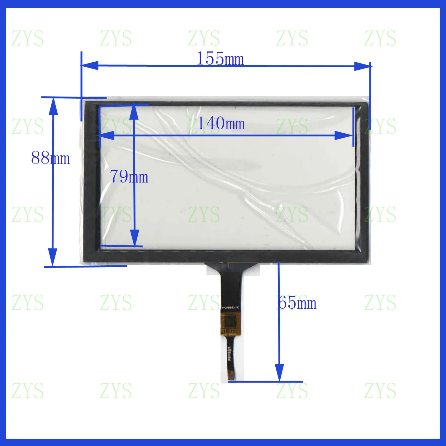 

Touch Screen GT911 6.2inch Digitizer 155*88 Welding type compatible For GPS car DVD sensor glass