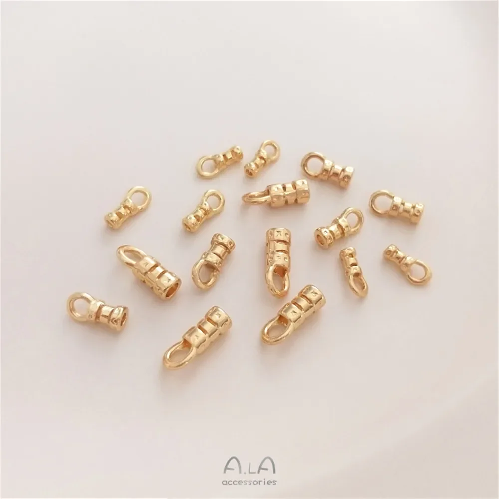 

Universal clip 14K bag gold color chain buckle leather rope steel wire end bag buckle DIY handmade accessories