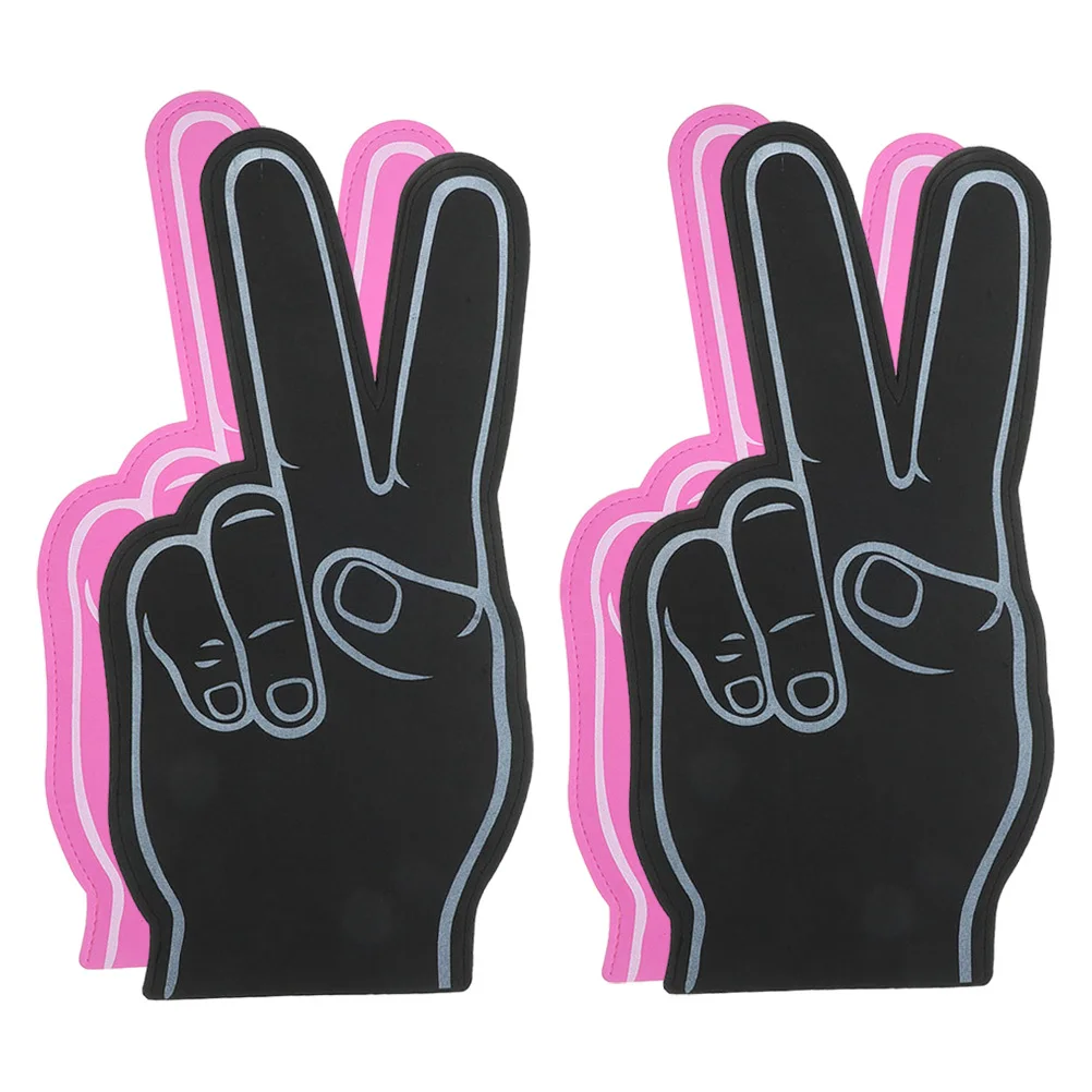 นิ้วโฟม 4 ชิ้น อุปกรณ์ประกอบงานปาร์ตี้ นิ้วเชียร์กีฬา อุปกรณ์เสริมสำหรับกีฬา ของแฟนคลับ นิ้วโฟมสำหรับกีฬา