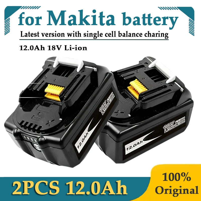 

for Latest Upgraded BL1860 Rechargeable Battery 18V 12000mAh Lithium for Makita 18V Battery BL1840 BL1850 BL1860B LXT 400 BL1830