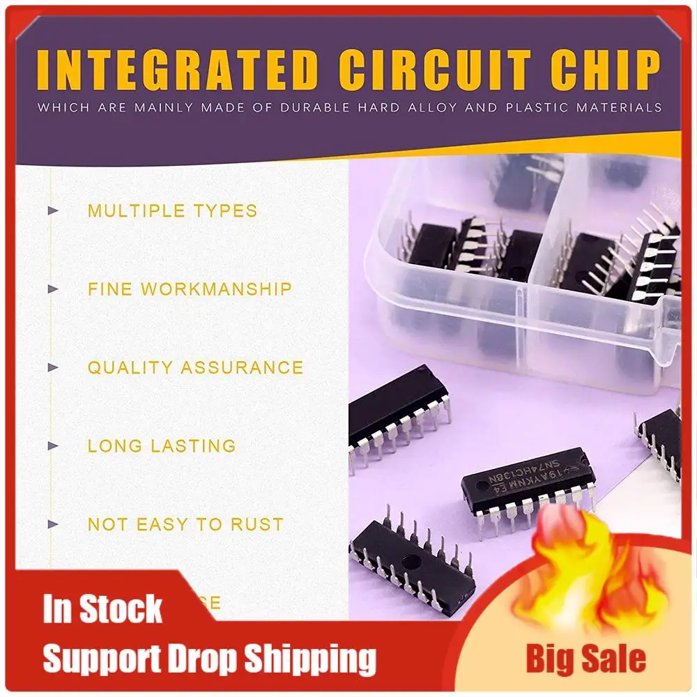 Top Deals 40Pcs(20Pcs 74Hcxx+20Pcs 74Lsxx) Series Logic IC Assortment Kit Digital Integrated Chip