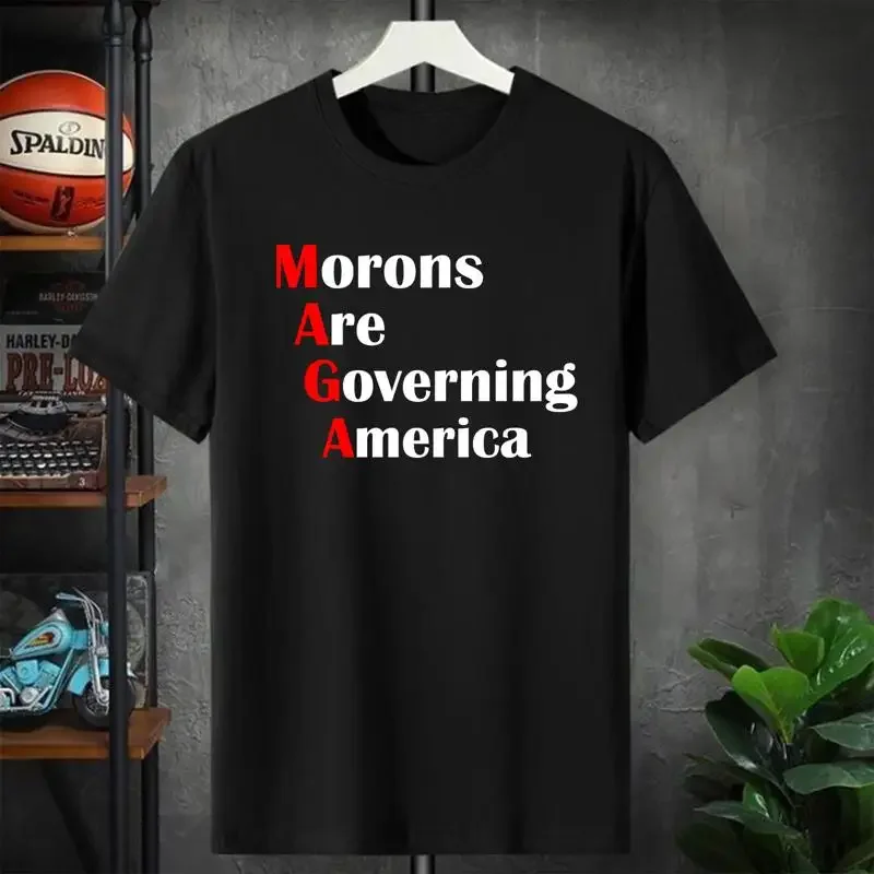 Morons Are Governing America Maga Sarcastic T Shirt Funny Adults