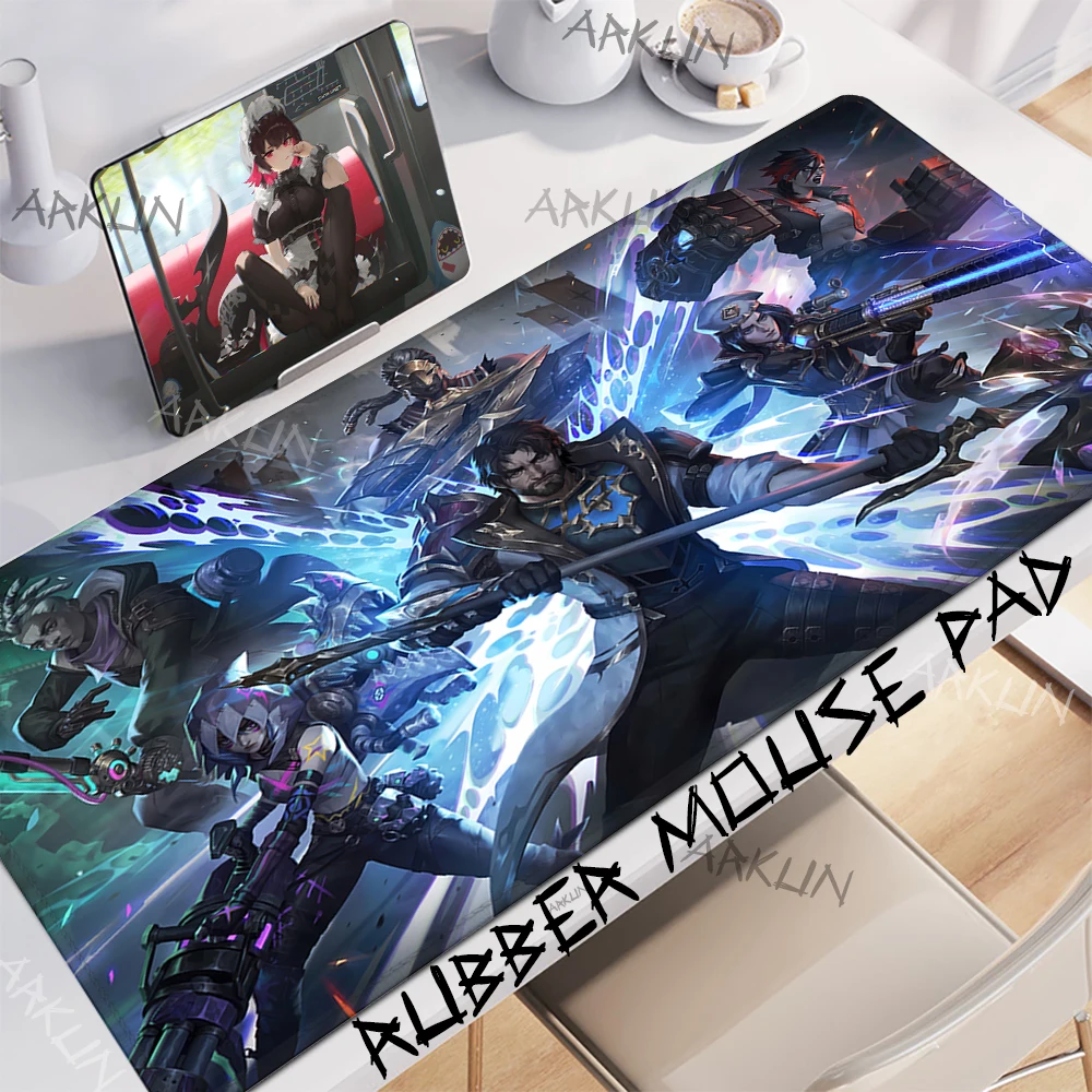 Large Cool Jayce Ekko Pretty Jinx Vi Popular Anime Hot Arcane L-League of Legends 2 Gaming Mouse Pad XXL Soft Computer Table Mat