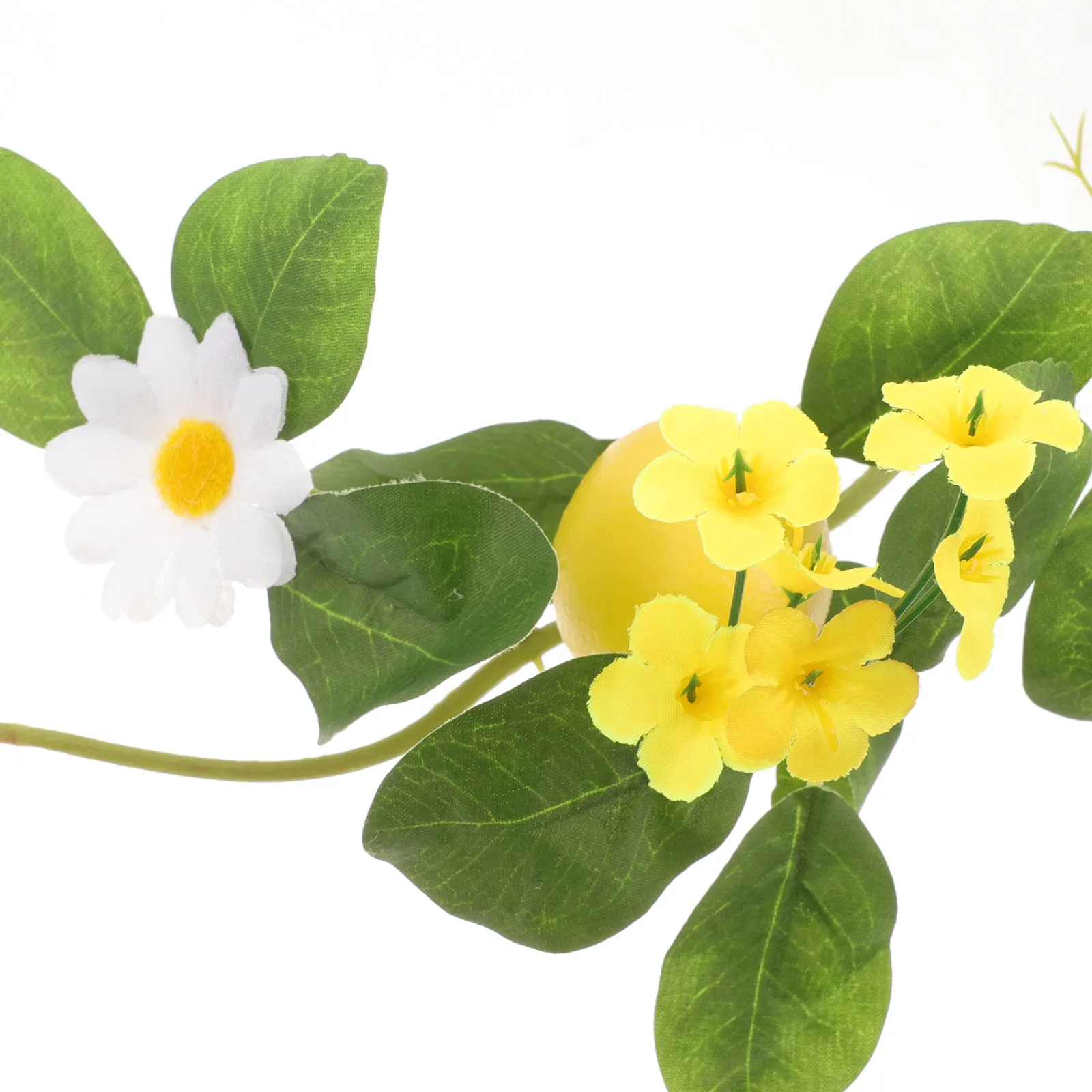 

Artificial Lemon Garland Lifelike Green Leaves Vine Decor Door Wall Hanging Long-Lasting Home Decoration