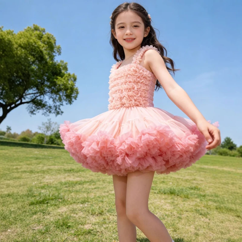 Girls' Princess Dress One Year Old Formal Dress Dance Performance  Dress