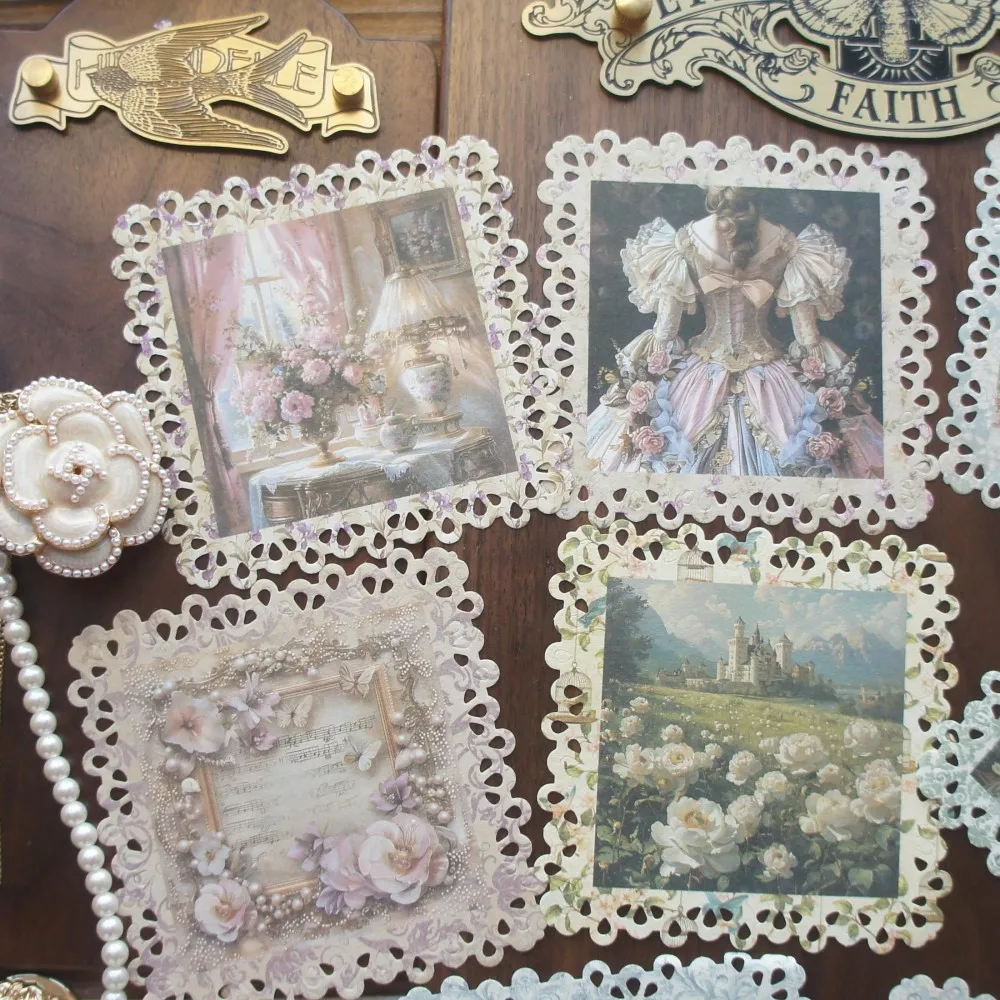 

20 Sheet Rococo Style Palace Design Paper Gift Tag Gift Decoration Scrapbooking DIY Background Paper