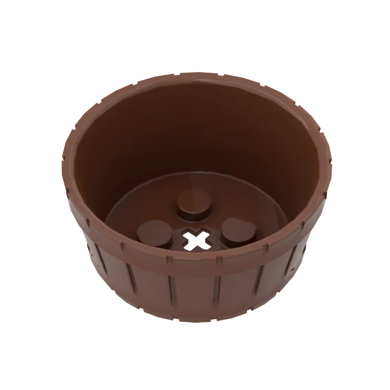 MOC 10 pièces 64951 baril moitié avec trou Alxe conteneur de particules blocs de construction Kit éducatif bricolage jouet enfants anniversaire enfant cadeau