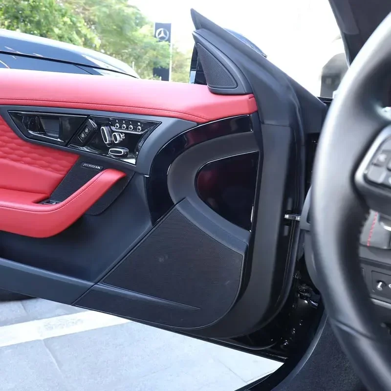 

For 13+ Jaguar F-TYPE Door Anti-collision Cushions, Car Door Protective Pad Stickers, Epoxy/Gloss Black (Soft) 4PCS