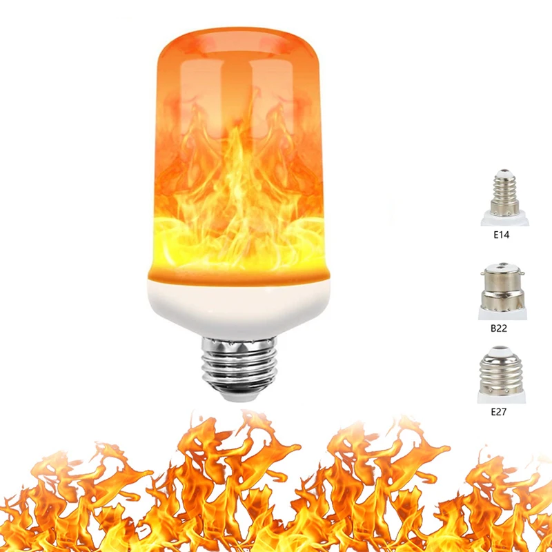 E27 LED Flame Lamps B22 LED Dynamic Flame Effect Light Bulbs AC85-265V Creative Flickering Flame Lights For Home Lighting Decor