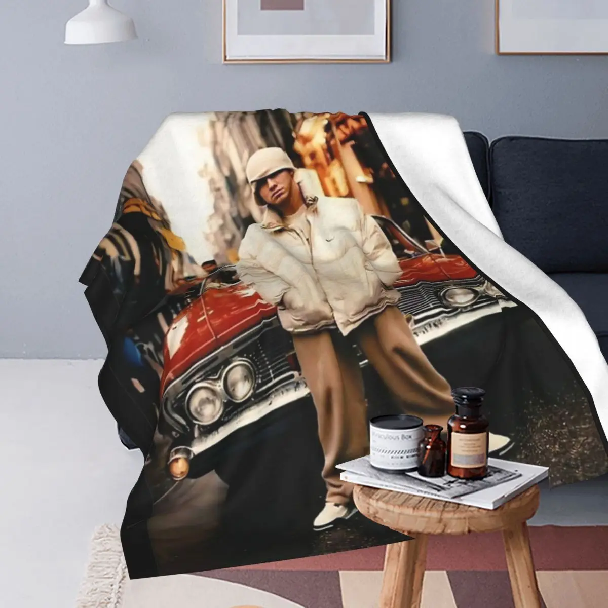 Realistic Nature Dark Light Eminem Blankets Fleece Soft Throw Blankets for Bedding Couch Bedspread