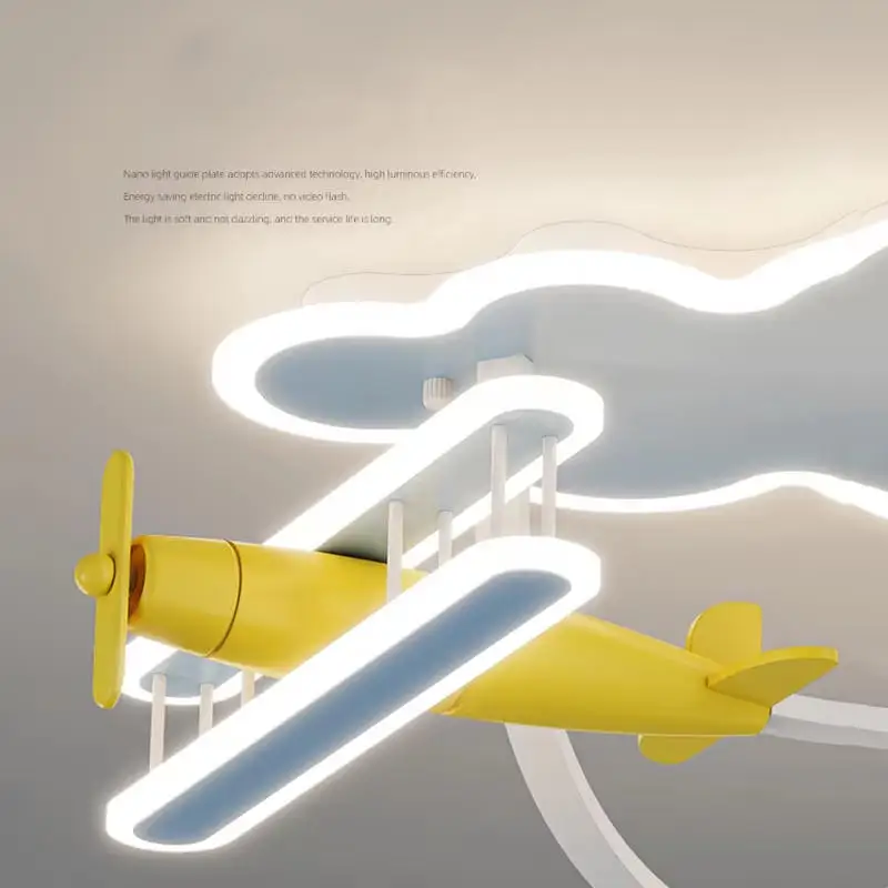 Cartoon airplane lights, airplane pendant lights, children's bedrooms, boys and girls, daycare centers, schools, ceiling lights,