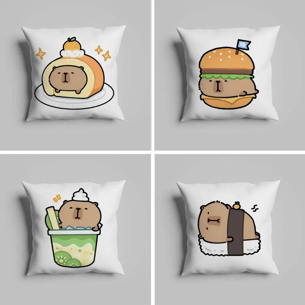 

Capybara anime Cartoon Pillow Case luxurious home office, sofa decorative Multi sized car seat cushions, pillowcases