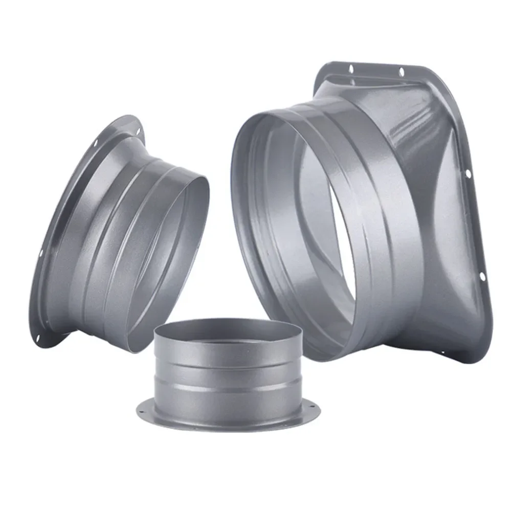 3-8 Inch Metal Flange Duct Fan Hose Connector Air Ventilation Adapter For Kitchen Hood Ventilator Pipe Connecting Exhaust Outlet