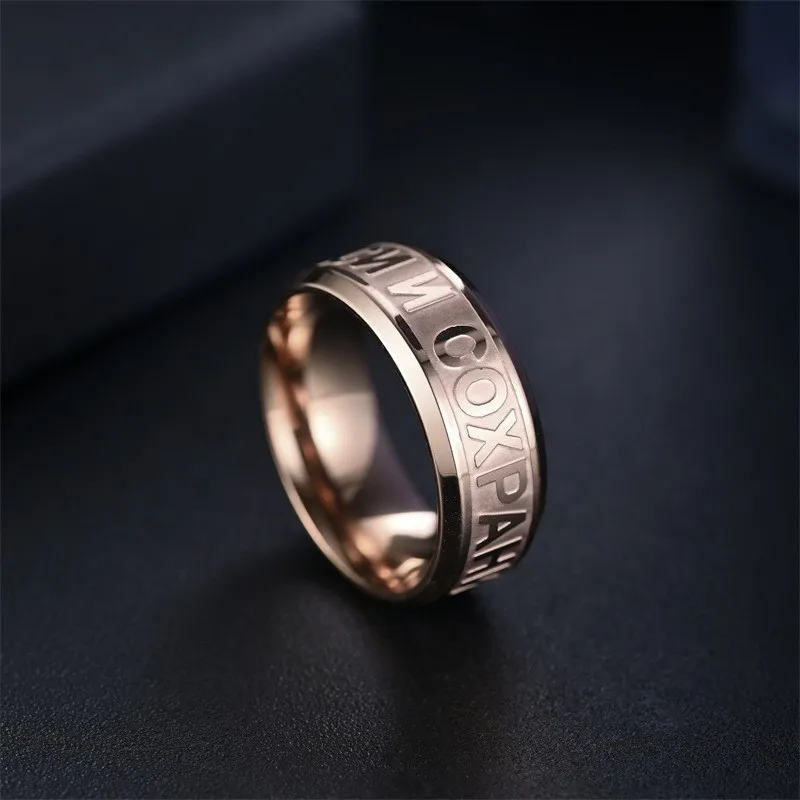 Orthodox Russian Christian Ring for Men Women 316L Stainless Steel Prayer Bands Religious Inscription Vintage Jewelry Gift