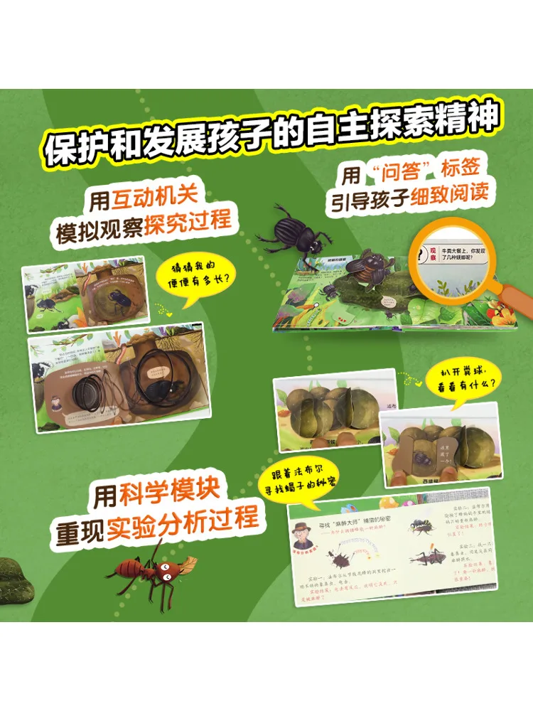 Book-Winshare Steam Exploration Fabre's Insects مجموعة كتب منبثقة تفاعلية مكونة من 3 قطع