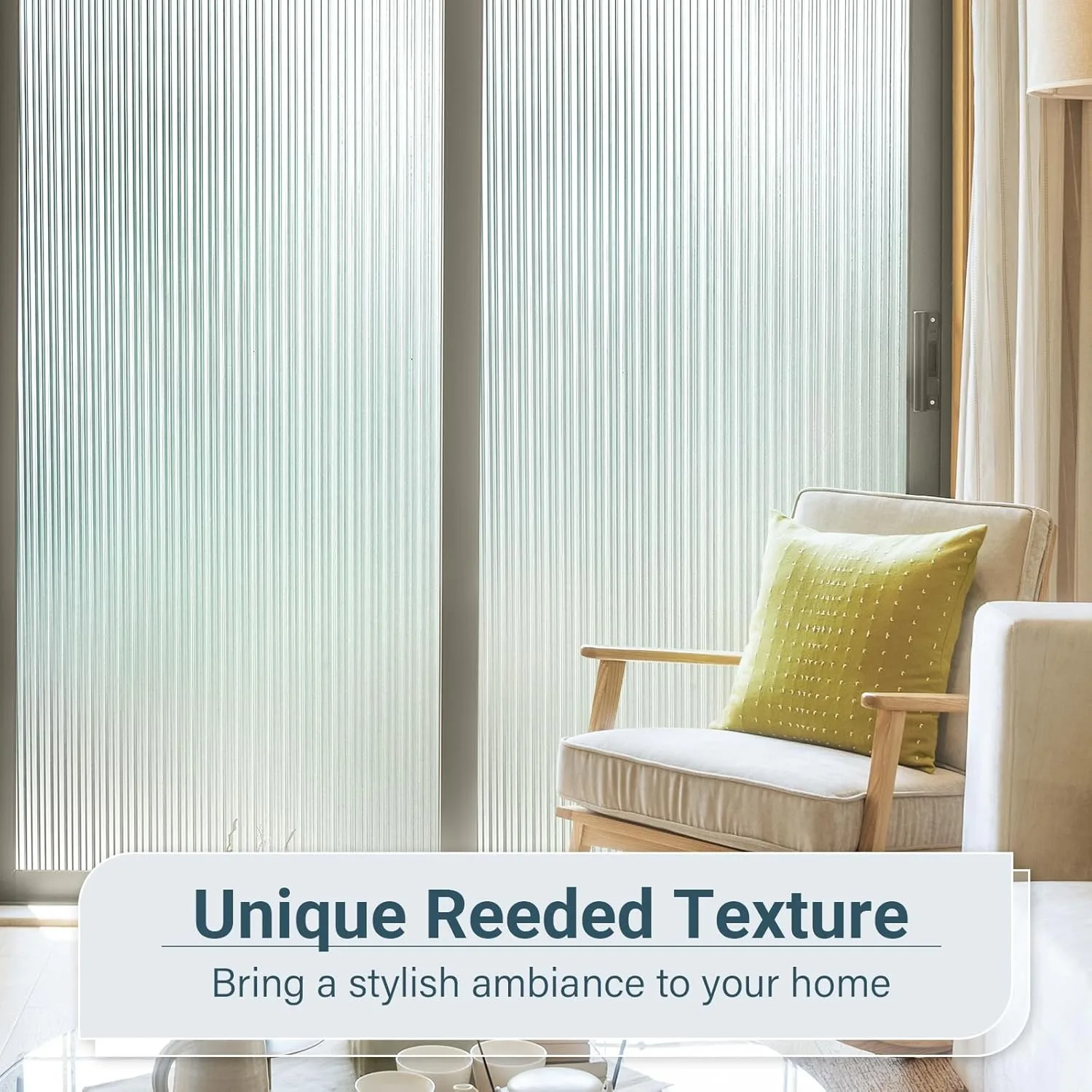 3D Opaque Window Film Privacy Glass Decals Non-Adhesive Static Cling Sun Blocking UV Protection for Bathroom Home Office