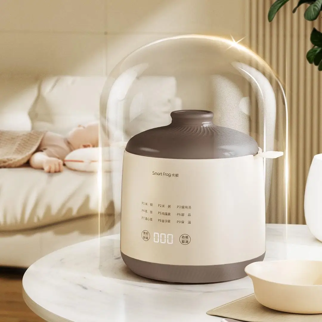 

Smart Frog 220V 300W 0.4LLight Sound Stew 24H Intelligent Reservation 60 ℃ Constant Temperature Auxiliary Food Electric Stew Pot