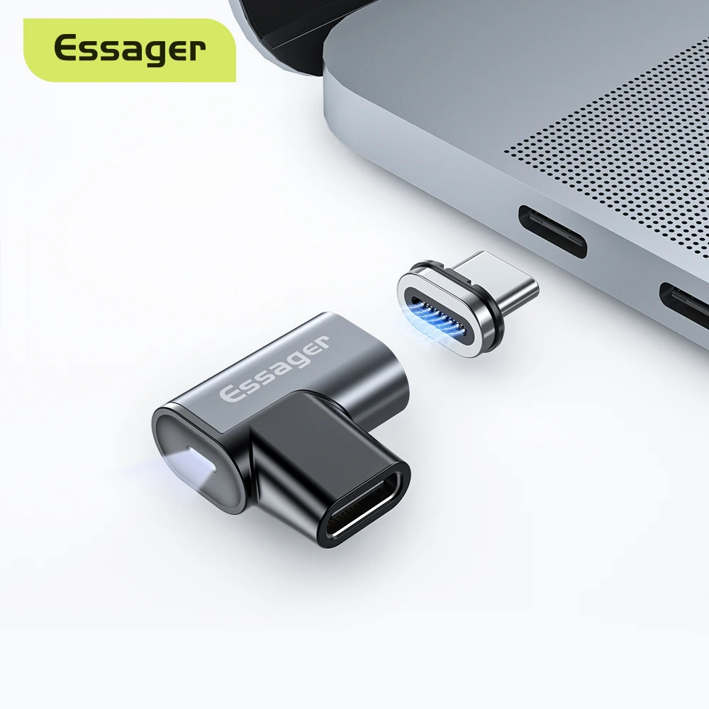 Essager 100W USB Cable Magnetic Adapter Type C Magnetic Charger Connector For iPhone Samsung Macbook Pro Air Laptop Converter