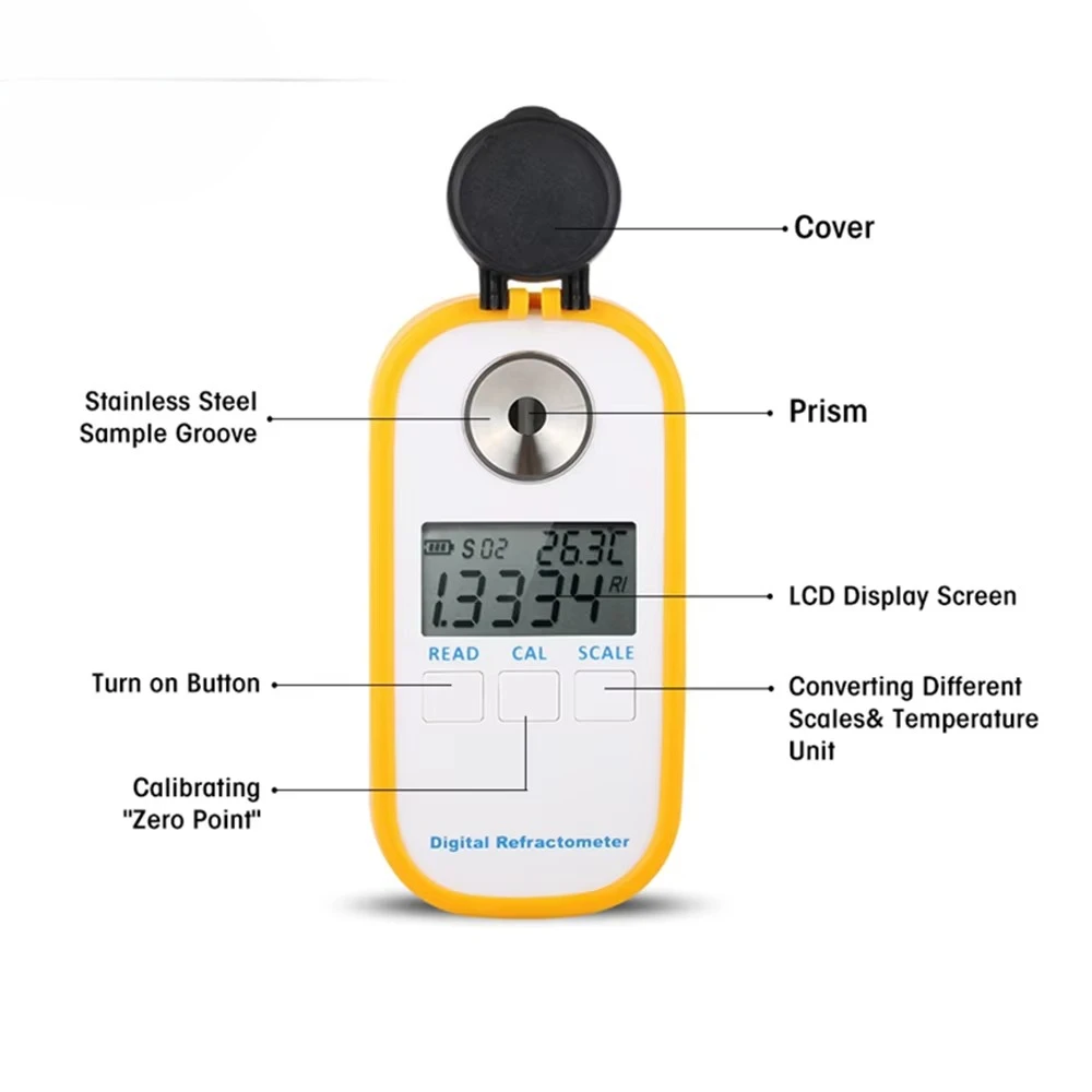 401/402 Wine Brix Meter Electronic Homebrew Wine Test Wort Specific Gravity Tester Refraction Digital Sugar Meter