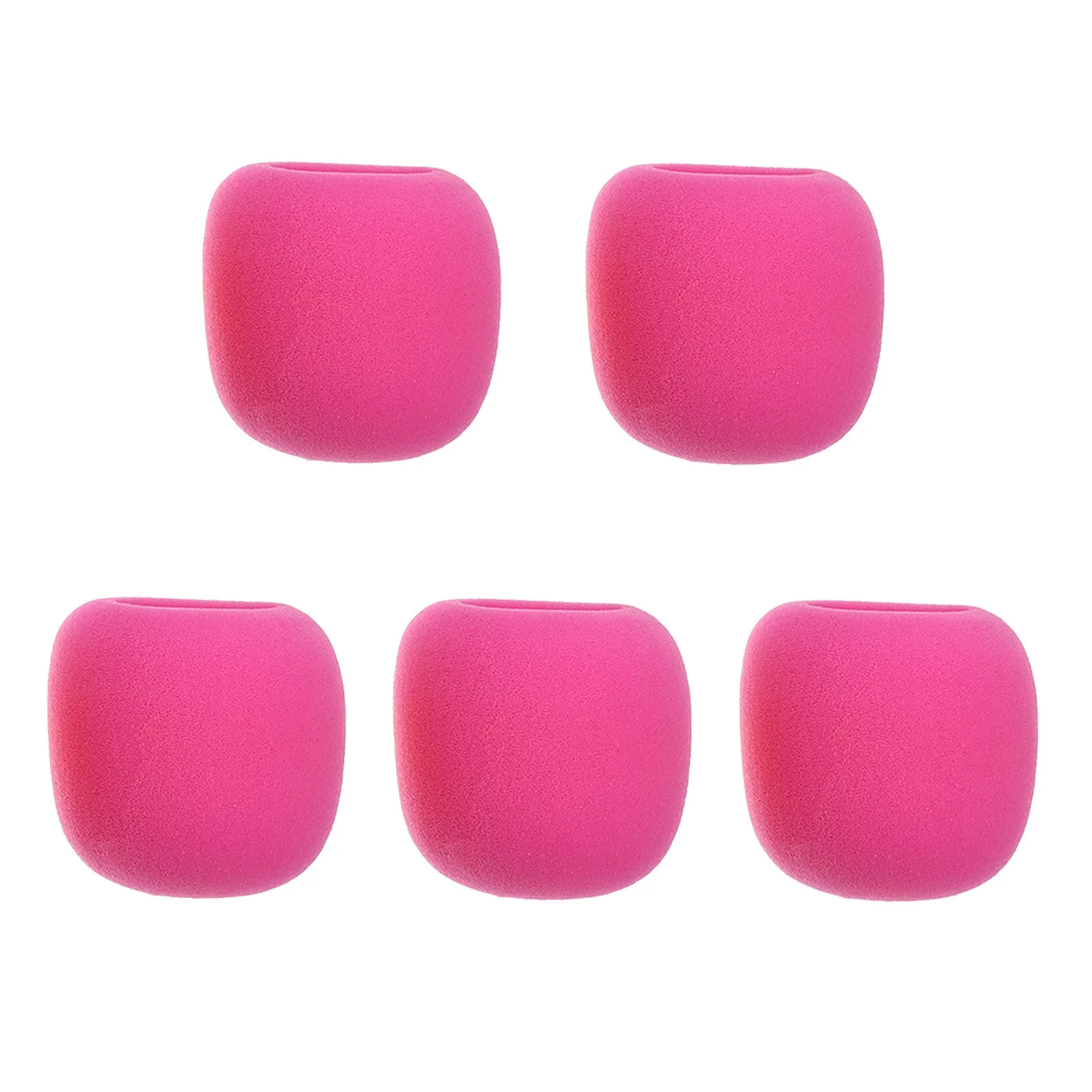 

5Pcs Microphone Sponge Covers Practical Mic Protector for Ktv Singing Stage Performance Conference Room News Interviews Pink