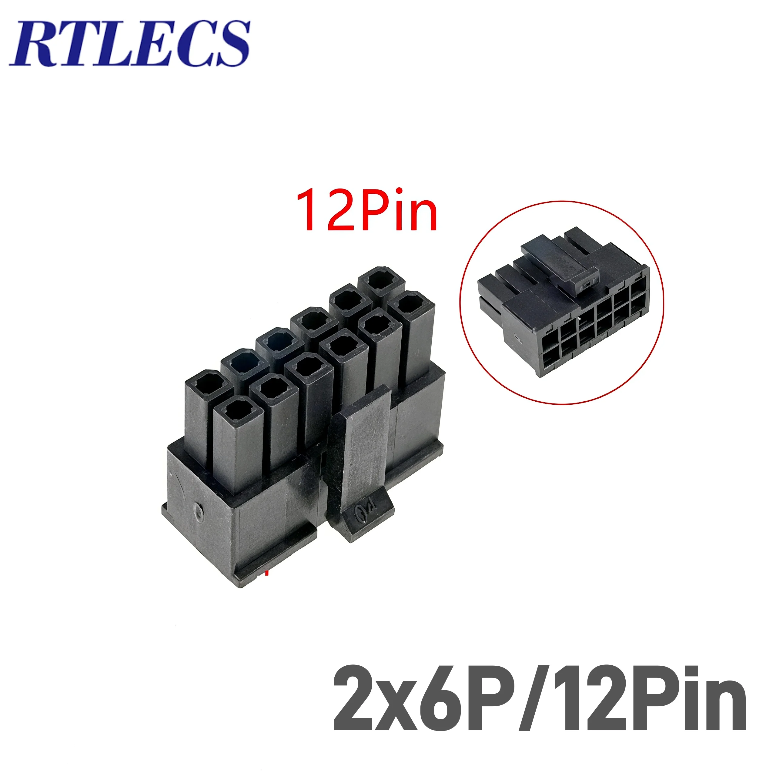 4pcs Micro-Fit 3.0 Connector Receptacle Housing 2 Pin 4 6 8 10 12 14 16 18 20 22 24 Circuits Male Shell Power Cross 43025