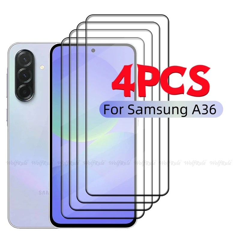 

1/2/3/4PCS Full Cover Glass For Samsung A36 Glass Samsung Galaxy A36 A 36 Tempered Glass HD 9H For Screen Protector Samsung A36