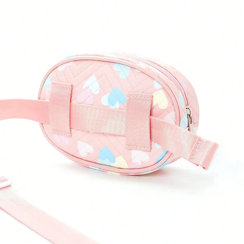 Feihong cross-border cute fanny pack love high-value printed breast bag cute large-capacity sports portable storage bag
