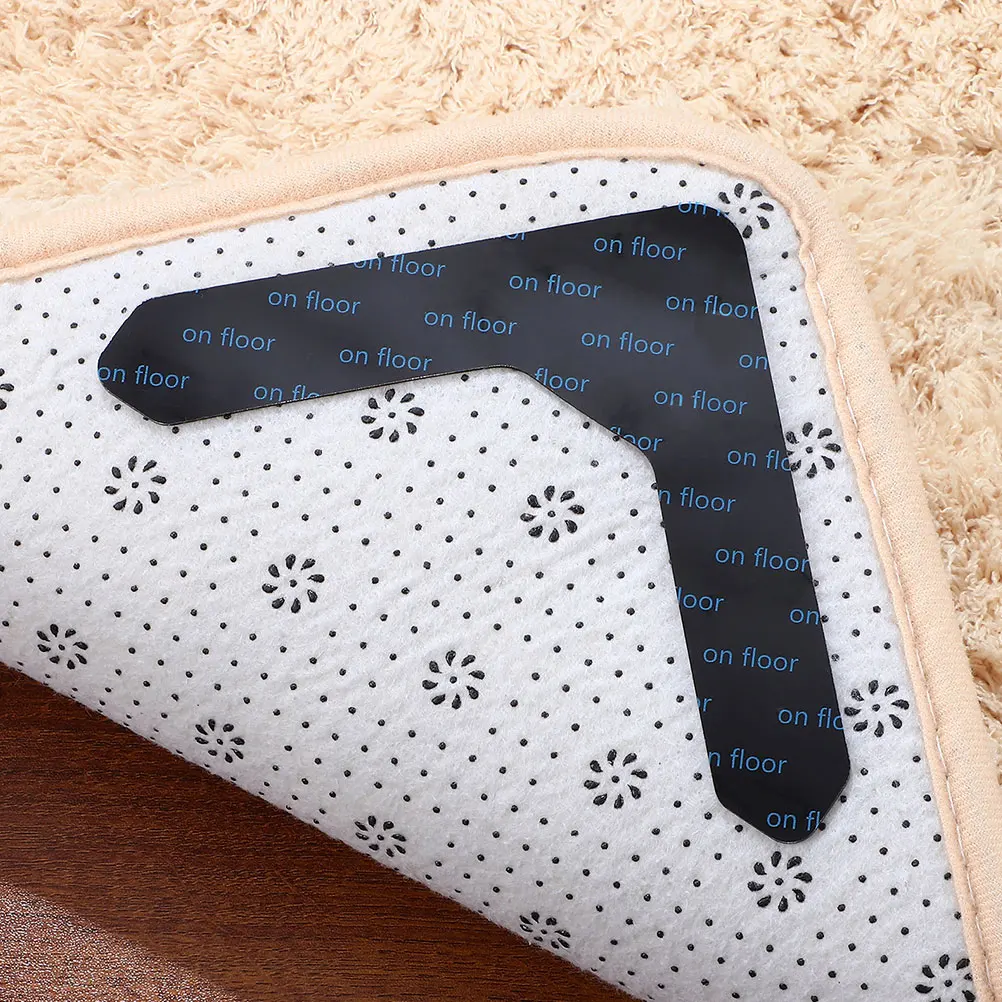 

8pcs Non-slip Stickers Double-sided Carpet Tape Grippers for Rugs Pad Hardwood Floors Bathrooms Living Rooms Bedrooms Kitchen