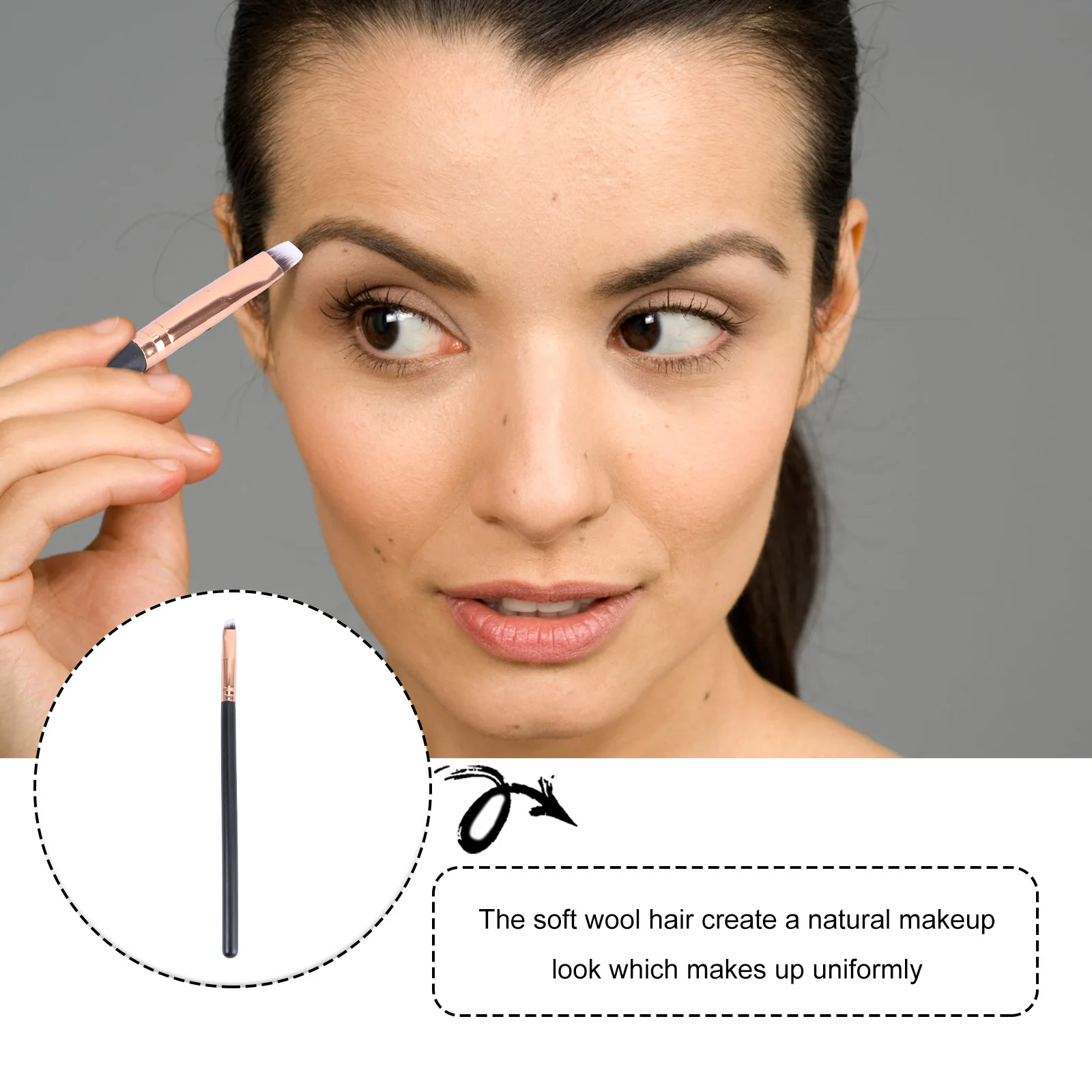 Premium-Make-up-Pinsel aus Nylonhaar mit Perlglanz-Holzgriff, Augenbrauen-Rouge-Puderpinsel, Kosmetik-Werkzeug für Frauen