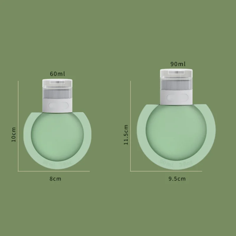 3 個セットポータブルシリコーン詰め替えボトル旅行シャンプーシャワージェルボディローション詰め替えバッグ絞り容器 60 ミリリットル/90 ミリリットル