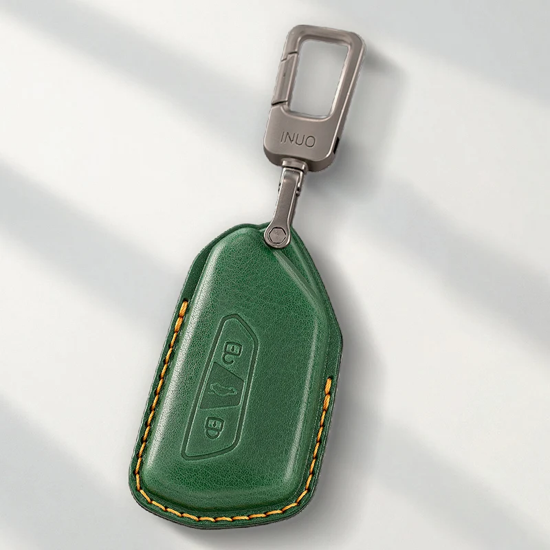 حامي جلد طبيعي ل Volkswagen VW Golf 8MK8 ID 4 ID3for Skoda Octavia A8 MK4 حافظة مفاتيح فوب #1