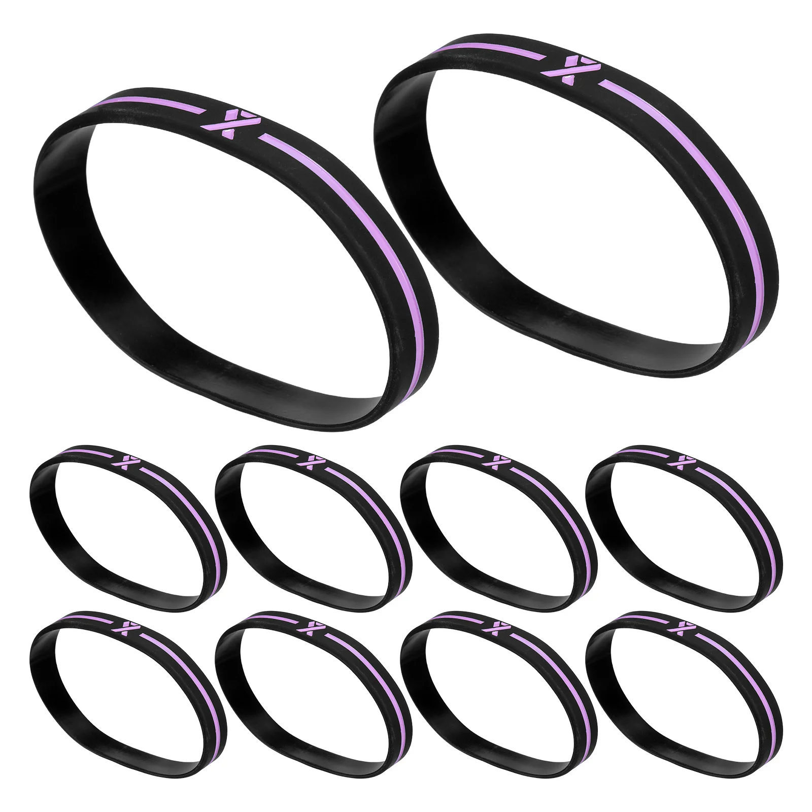 

30pcs Breast prevention Silicone Bracelets Women Men Awareness Support Wristband Lightweight Fundraiser Event