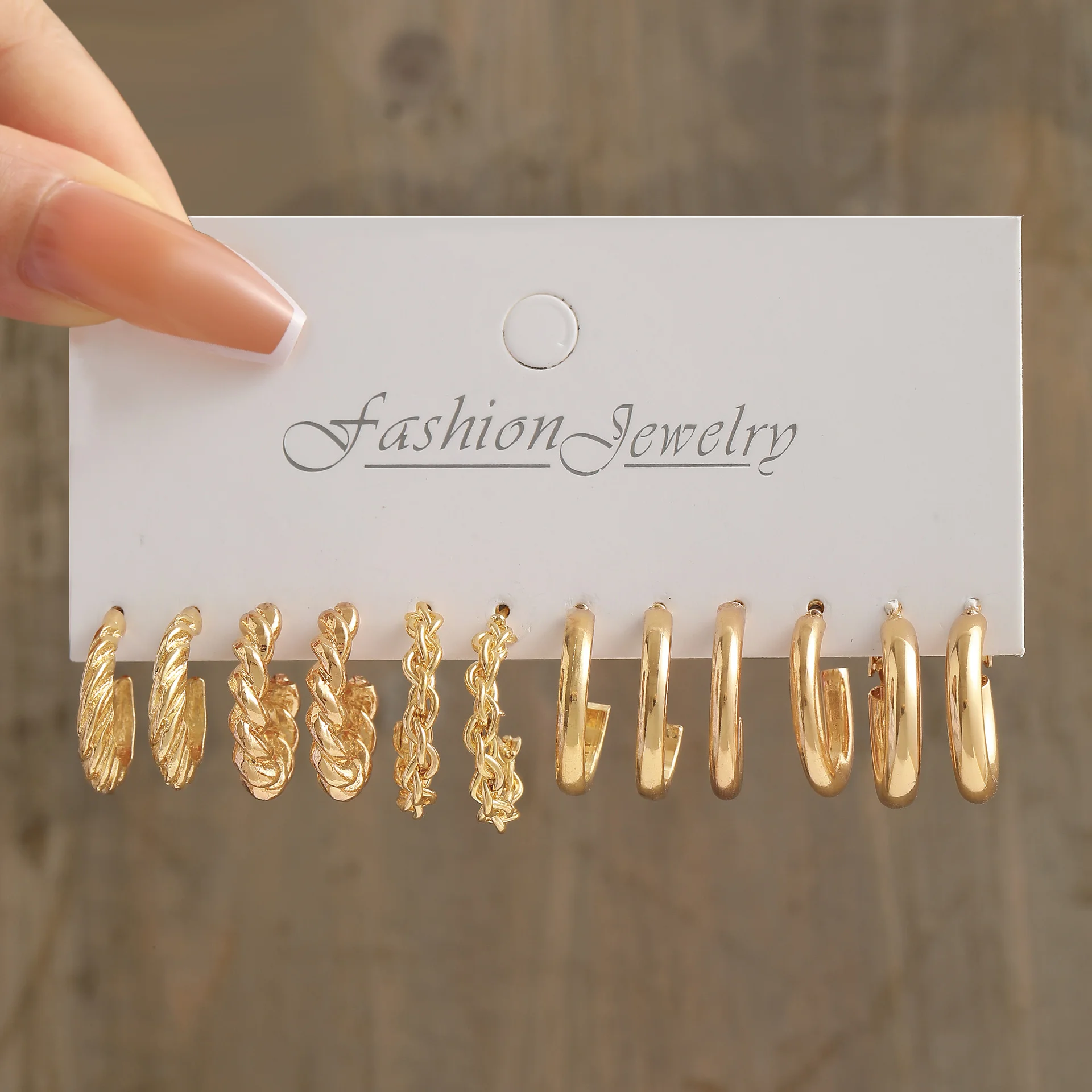 12/60 Stück Punk Geometrie Perlenohrringe Set für Damen Vintage Einfache C-förmige Creolen Tägliches Tragen Party Schmuck Schmuckgeschenke – Detail 8
