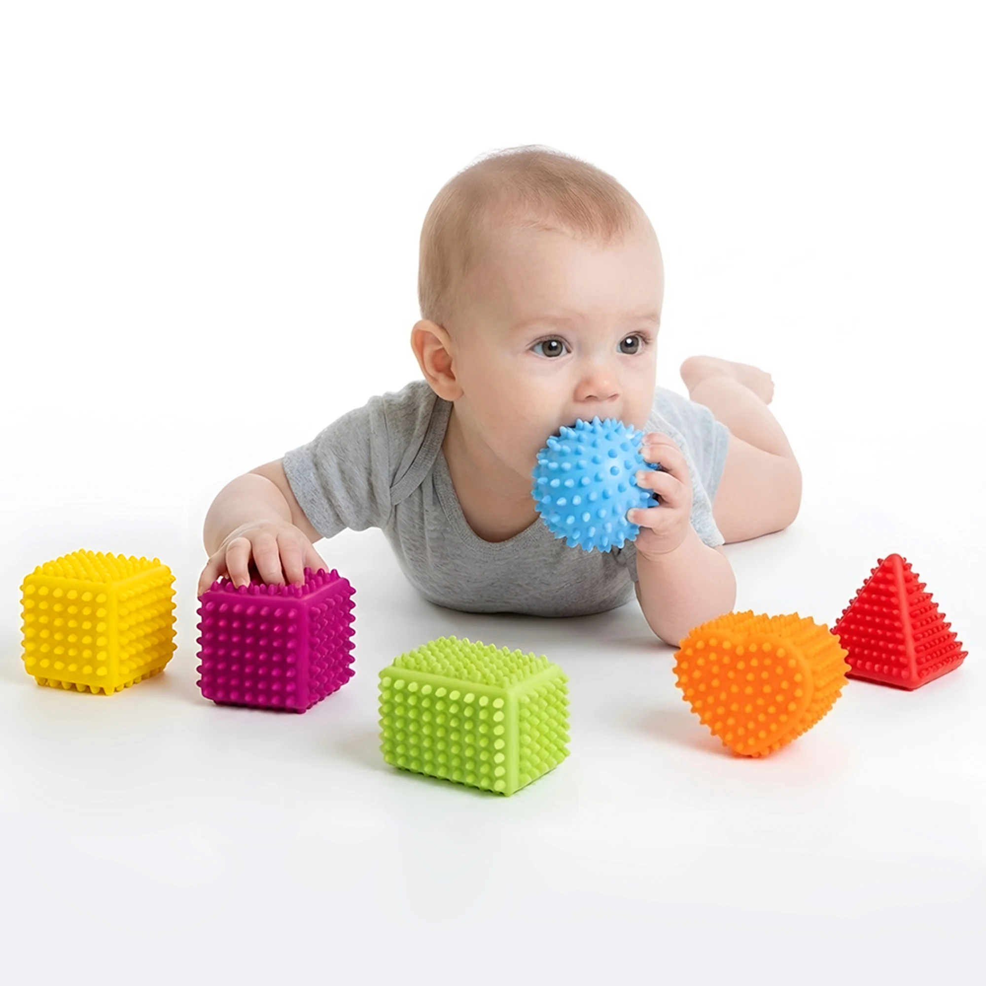 baby-sensory-balls-montessori-toys-6pcs-soft-baby-balls-textured-geometric-shapes-sensory-development-spiky-squeeze-infant-ball