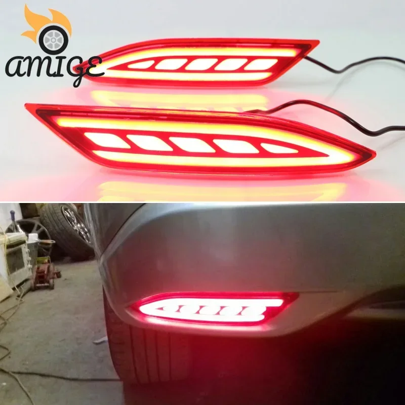 

12V Car Led Reflector Bumper Lights For Honda HR-V HRV 2016 2017 2018 Rear Fog Lamp Brake Light Turn Signal Indicator