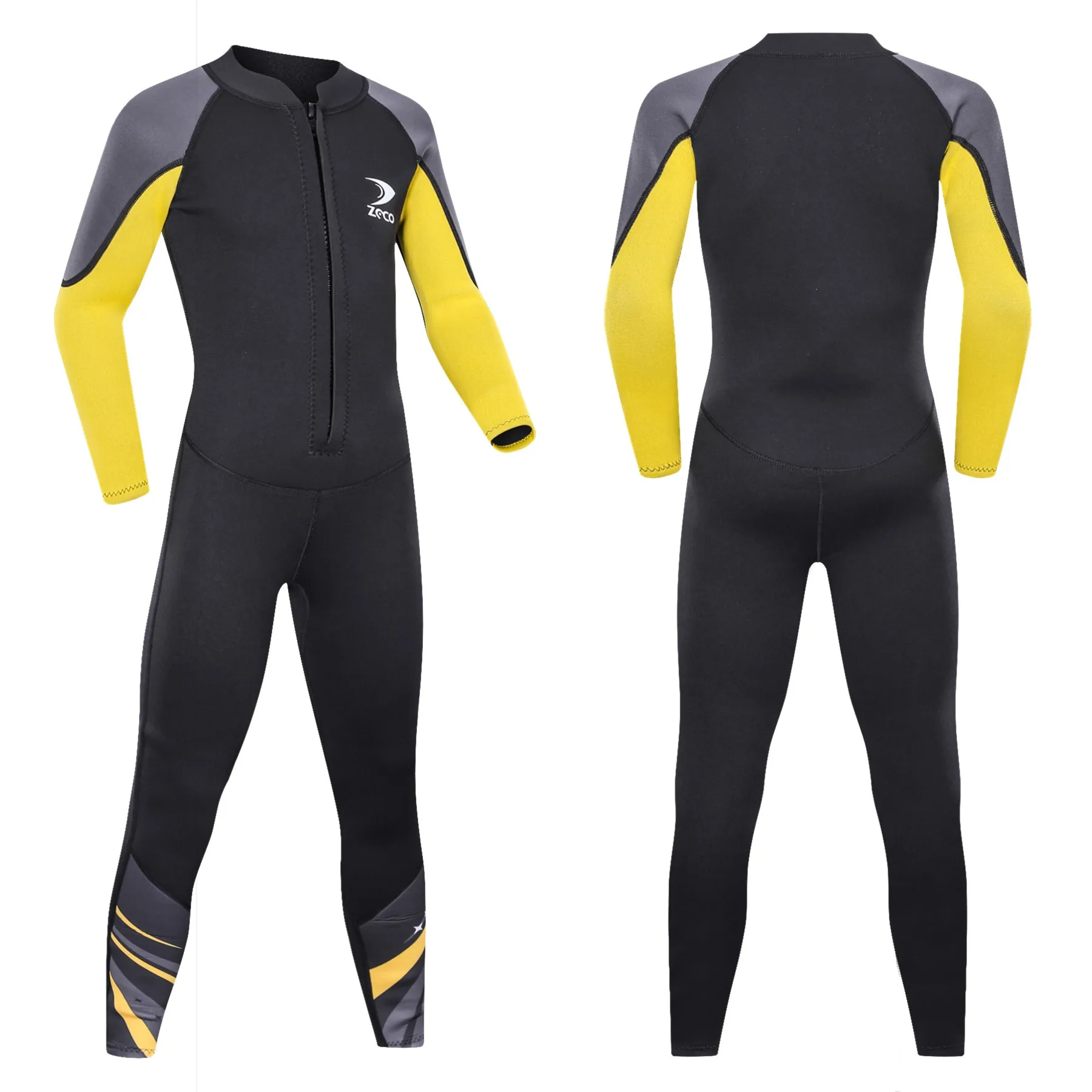 ZCCO Kids Wetsuit,2.5mm Neoprene Diving Suit for Teens,Full Body Swimsuit for Boys and Girls,Long Sleeve One Piece Wet Suit