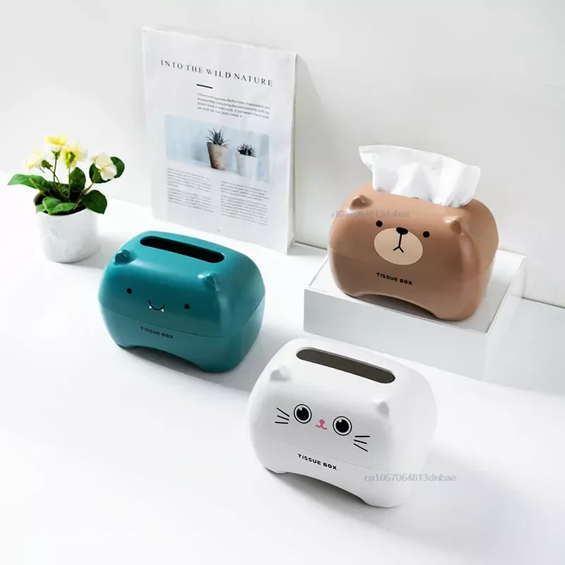 Cartoon Tissue Box Bathroom Toilet Paper Holder Kitchen Napkin Storage Box Car Tissue Box Wipes Hand Towel Dispenser Container