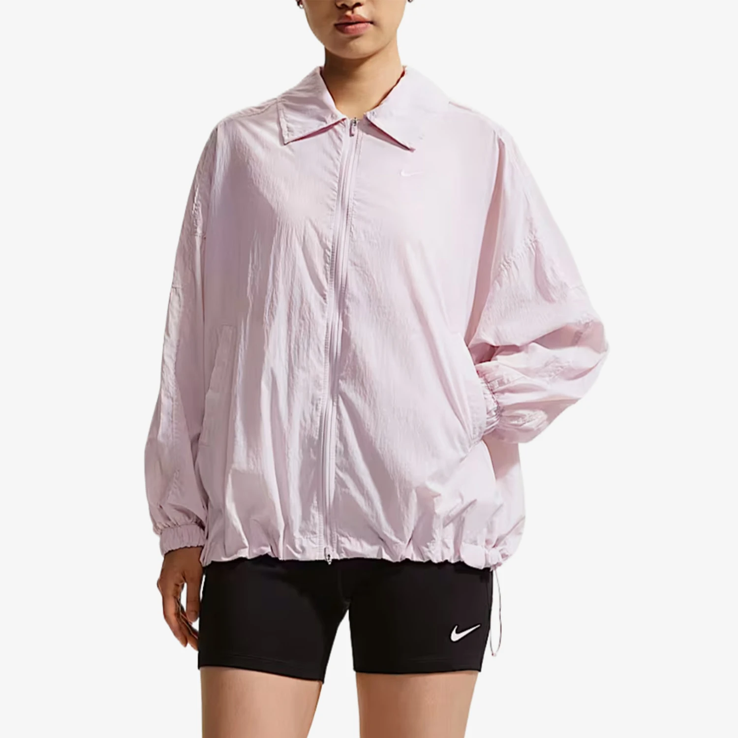 Nike genuine women's sports breathable loose collar lightweight mesh jacket IO1521-583