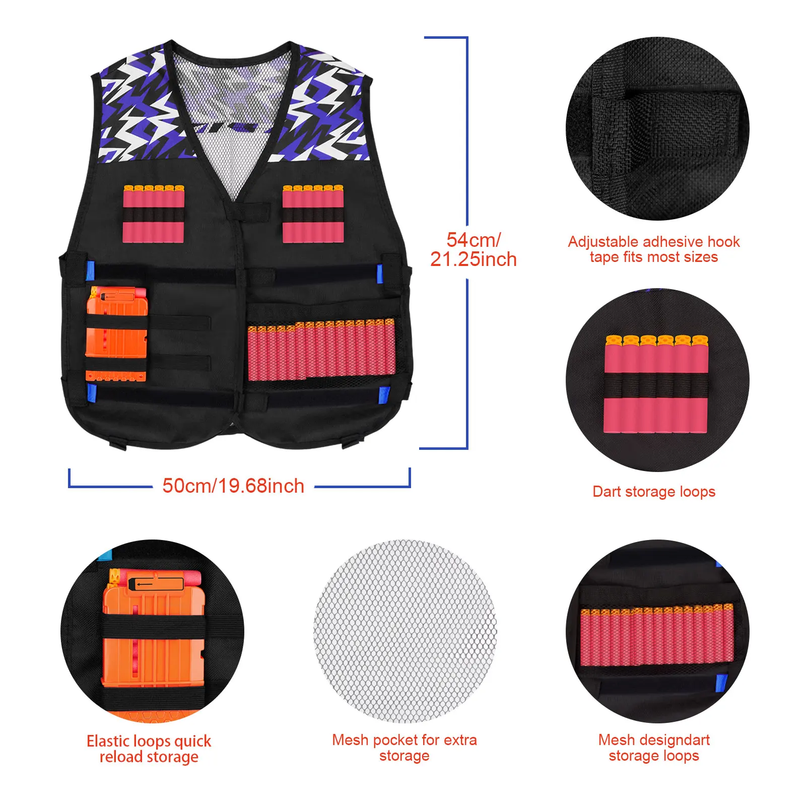 2 Packs Kids Tactische Vest Kit Voor N-Strike Serie Nerf Guns Game Met Zachte Darts Polsbandjes Tactische Maskers bril Opbergzakken