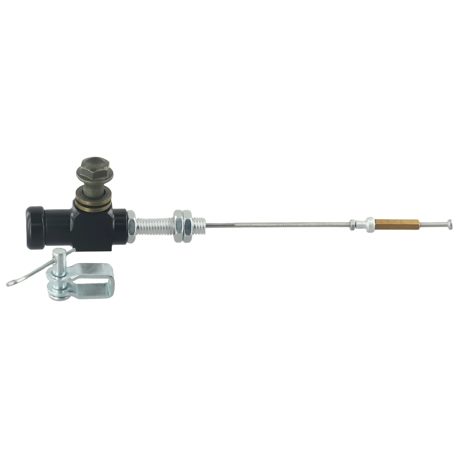 Black Motorcycle Hydraulic Clutch Brake Pump Kit Aluminum Material M10x1 25mm Thread Size Suitable for Most Bikes