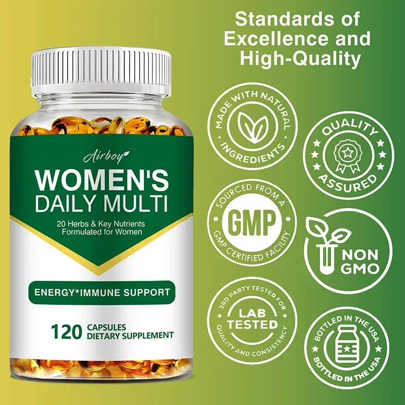 Womens Vitamins Multivitamin - Enhance Immunity, Promotes Skin, Bone and Heart Health, Metabolism, Enhances Natural Energy
