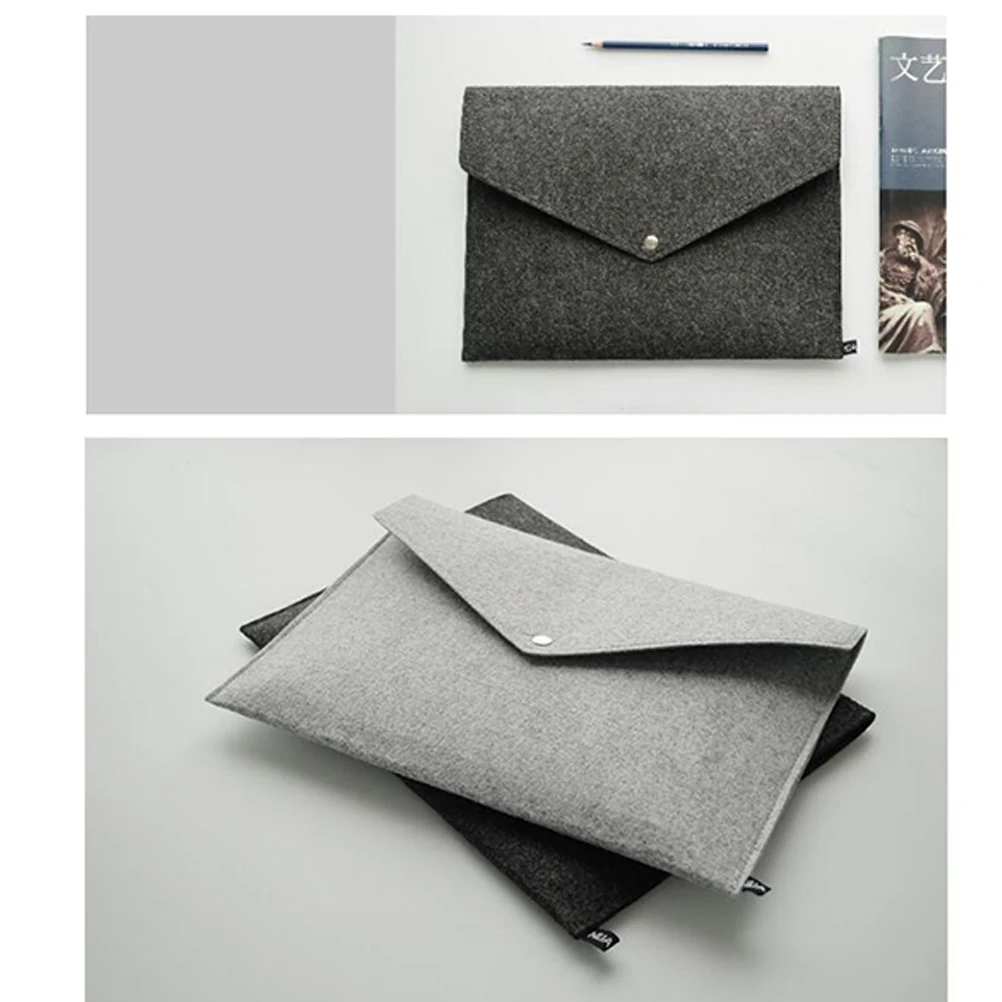 

2 pcs File Document Holder Large Capacity Portable Felt Holder Office Use A4 Briefcase Bag Size