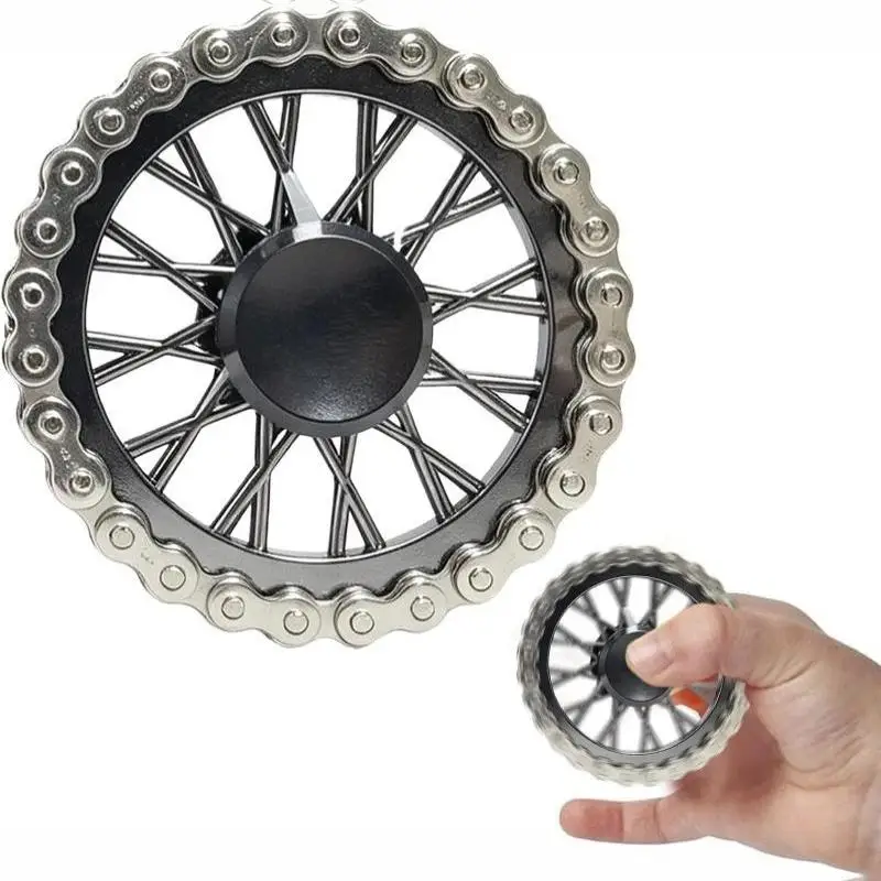 Zinc Alloy Bicycle Chain Smooth Long Lasting Spinning Durable Build Stress Relief For Adults Kids Office Travel