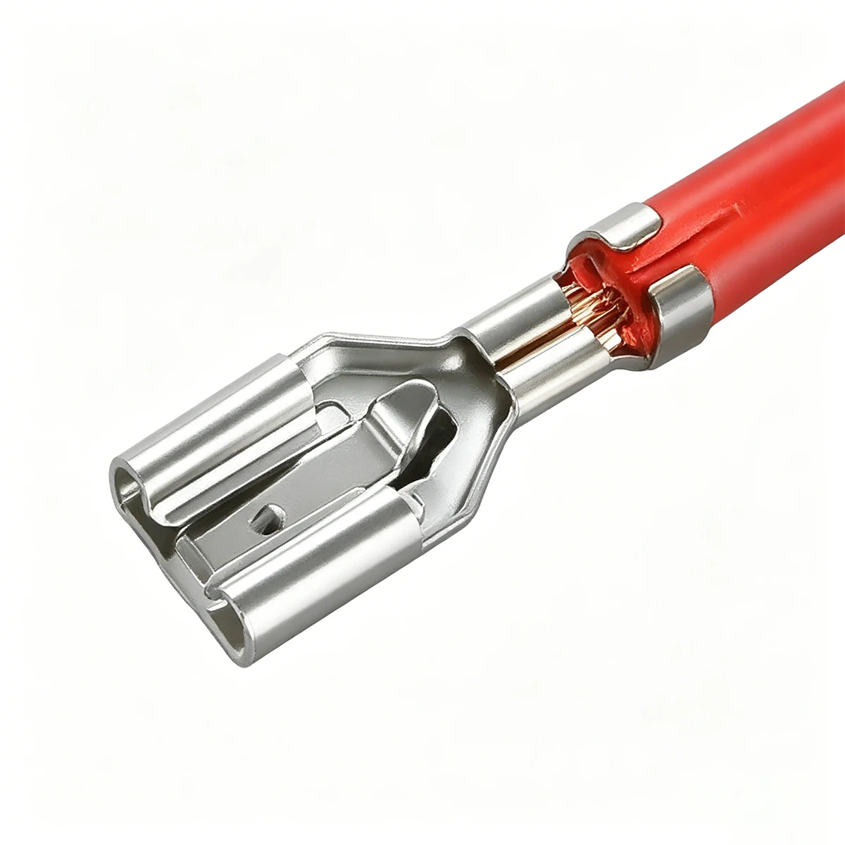 20/100Pcs2.8/4.8/6.3mm Spade Terminal Quick Splice Crimp Connectors Male Female Copper Terminal with Locking Anti-stripping Wire