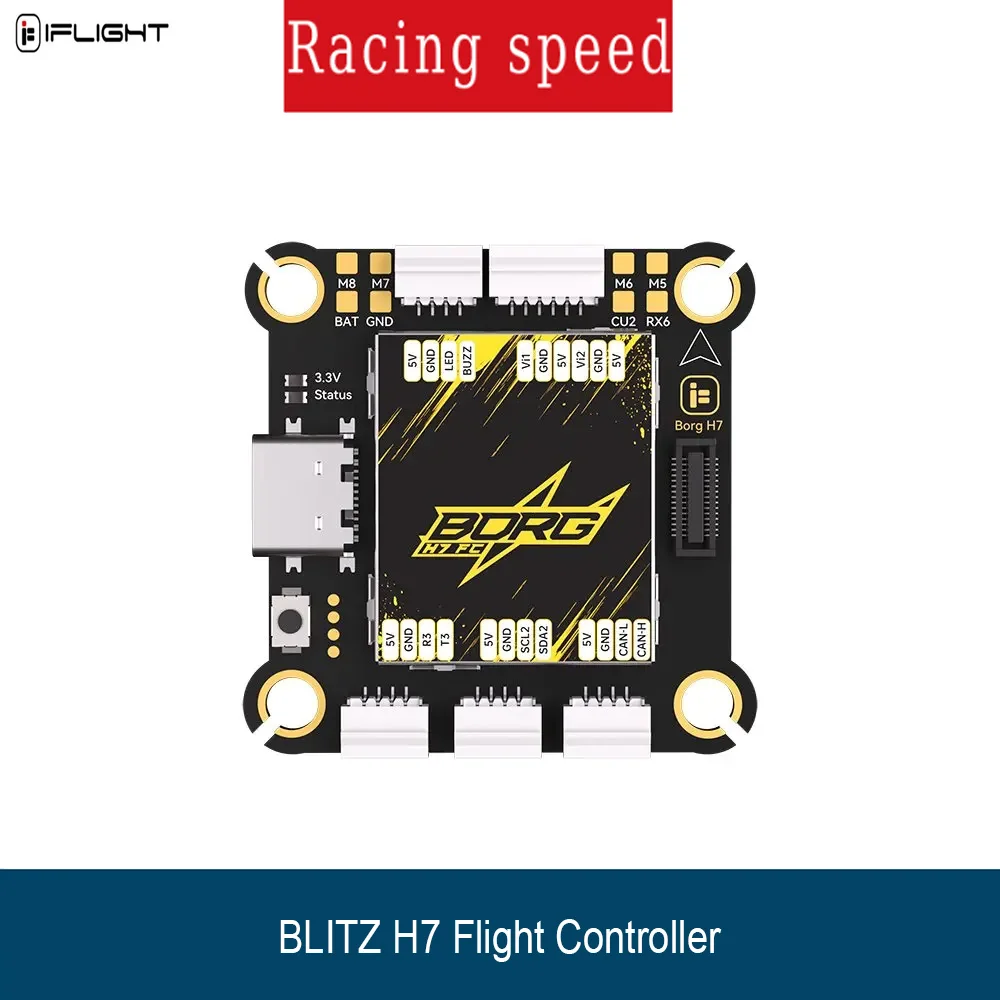 iFlight BLITZ H7 Flight Controller 30.5x30.5 STM32H743 Dual Gyro ICM42688 4-12S LiHV 7 UARTs Betaflight for FPV Racing Drone