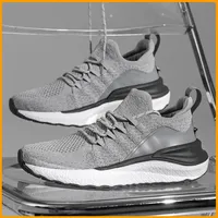 Mijia Men Sneakers 4 New Male Sports Shoes Fashion Breathable Shock-absorbing Non-Slip Flying Woven Casual Male Running Shoes